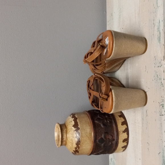 Lucky Brand  Brown and Wedge Sandals - Picture 4 of 14